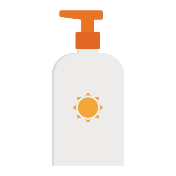 白色瓶子上有防晒线图标。夏天，沙滩，紫外线，射线，维生素，保护，放松，大海，阳光，皮肤，旅行，健康。矢量线图标的业务和广告图片下载