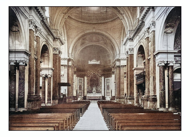 古董伦敦的照片:布朗普顿礼堂图片下载