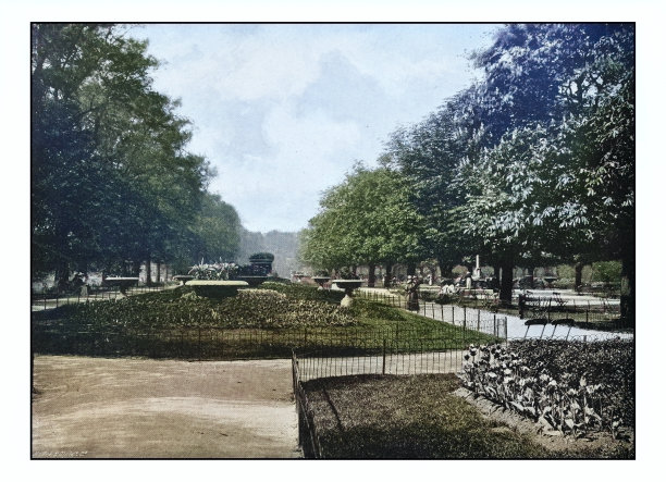 古董伦敦的照片:鲜花漫步，摄政公园图片下载