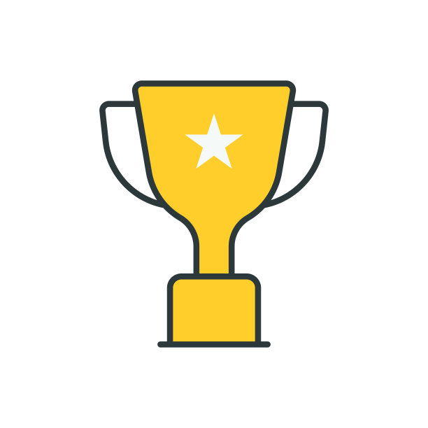 奖杯图标矢量设计模板简单而现代图片下载