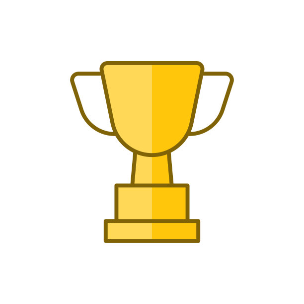 奖杯图标矢量设计模板简单而现代图片下载