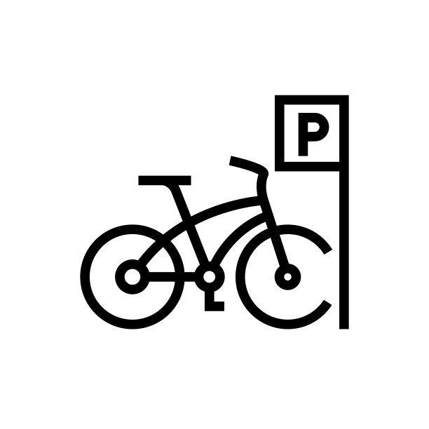 自行车路线图标图片下载