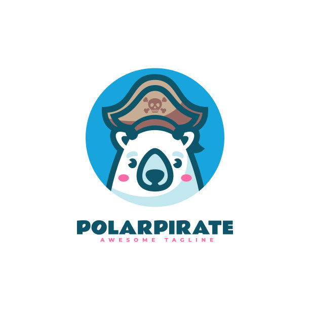 矢量插图极地海盗吉祥物卡通风格。图片下载