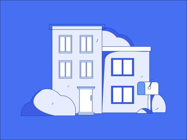 房屋建筑矢量概念操作手绘插图图片下载