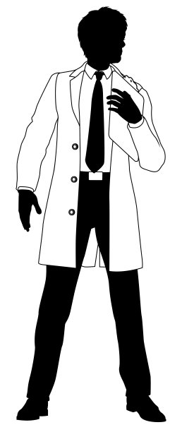 科学家工程师督察人剪影人图片下载