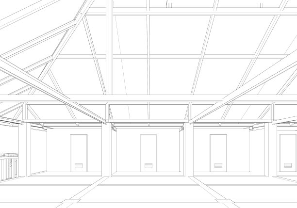 建筑工程的三维插图图片下载