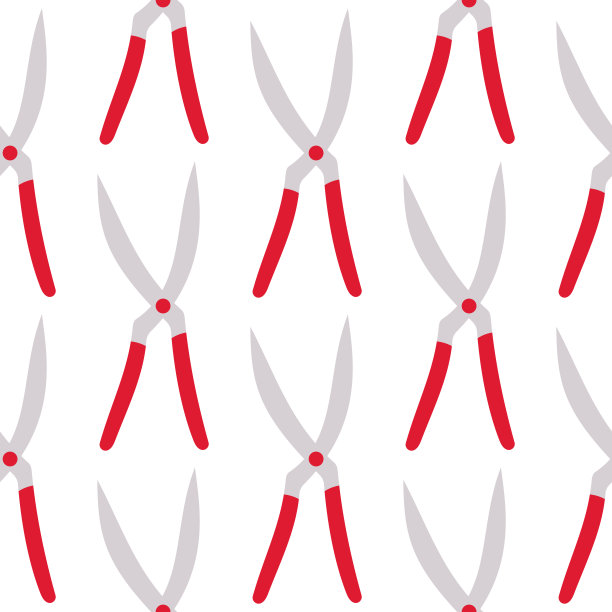 园林剪刀文具护理装饰彩色图案图片下载