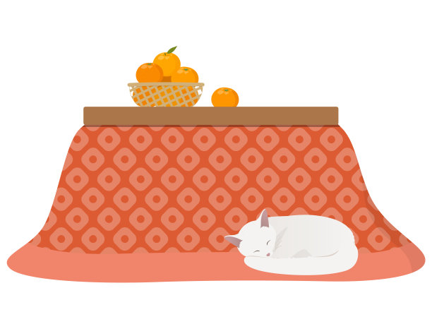 Kotatsu，橘子和猫图片下载