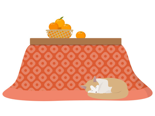 Kotatsu，橘子和猫图片下载