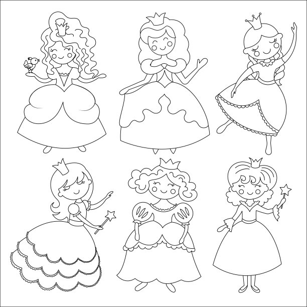 可爱开朗的公主们正在享受着愉快的闲暇时光图片下载