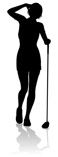 高尔夫球手高尔夫运动人物剪影图片下载