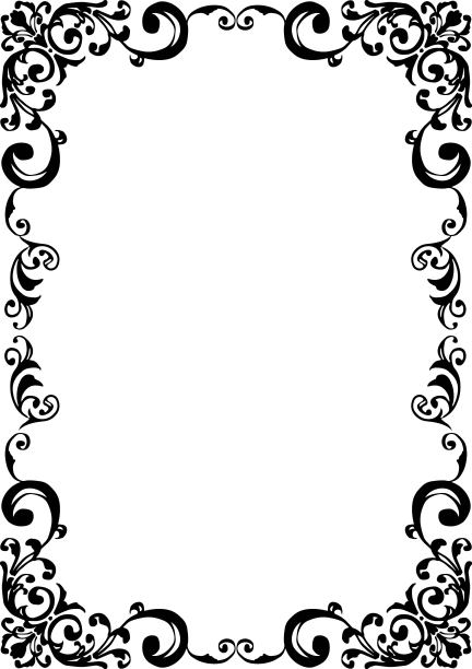 哥特式框架。西式框架。(A4肖像)图片下载