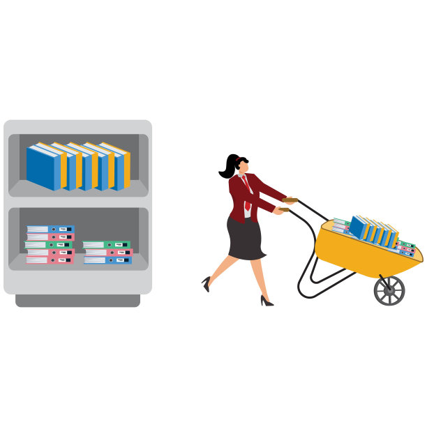 采购产品书，数字生成图像，手推车，女商人图片下载