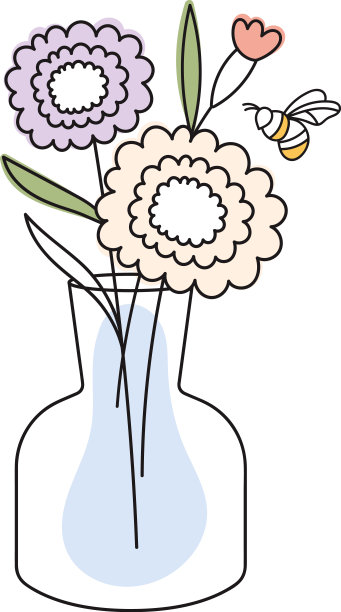 插画元素在空白背景上图片下载