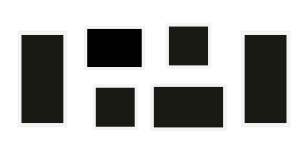 灰色背景的相框。模板，空白的照片。矢量图图片下载