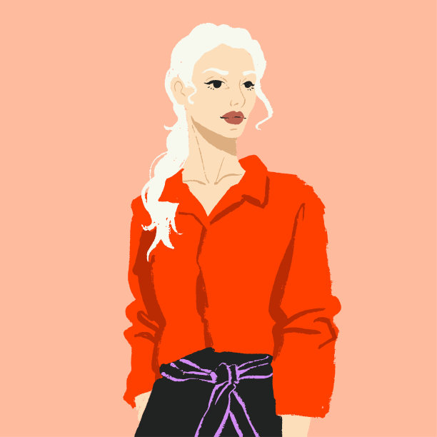 自信的女性肖像。自由观念，妇女权利和平等，妇女节插画图片下载