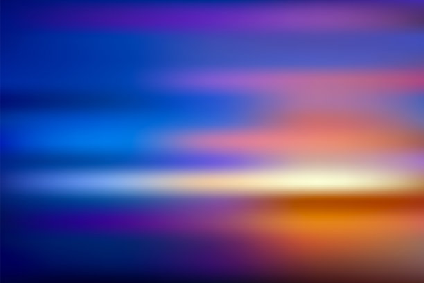 抽象模糊彩色背景。美丽的日落。橙色和蓝色网格渐变。颜色的力量。为您的演示提供图片。矢量设计壁纸图片下载