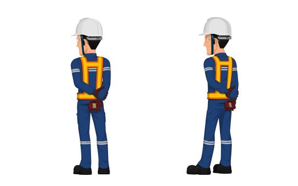 产业工人手持对讲机，背景为白色图片下载