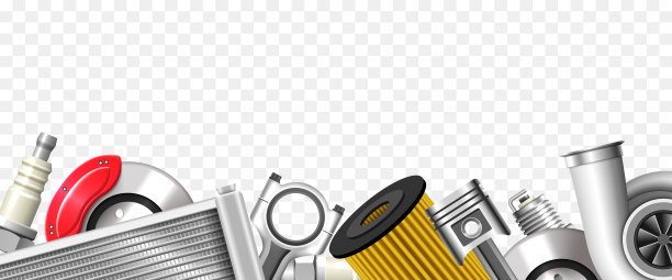 汽车零件边界在透明背景上隔离。矢量写实插图。图片下载