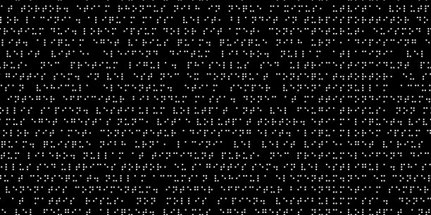 黑色背景上的盲文圆孔纹理图片下载