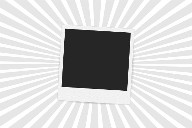 现实的旧相框孤立的复古条纹艺术背景。老式宝丽来卡片图片下载