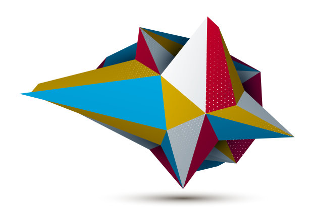 多边形形式矢量抽象设计，现代未来形态AI神经网络概念，动态技术抽象主题，几何艺术。图片下载