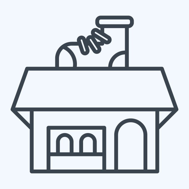 Icon鞋店。与Shoemaker符号有关。行风格。简单的设计可编辑。简单的说明图片下载