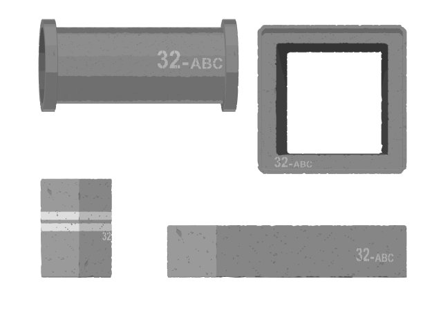 将混凝土产品隔离在白色背景上图片下载