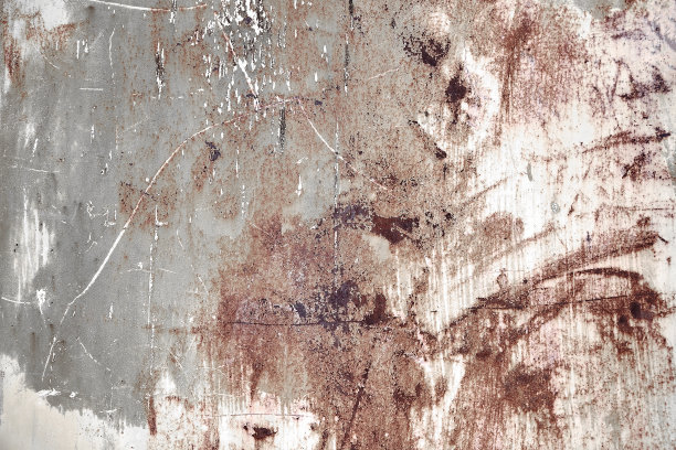 生锈的蓝色金属墙。详细的照片纹理图片下载