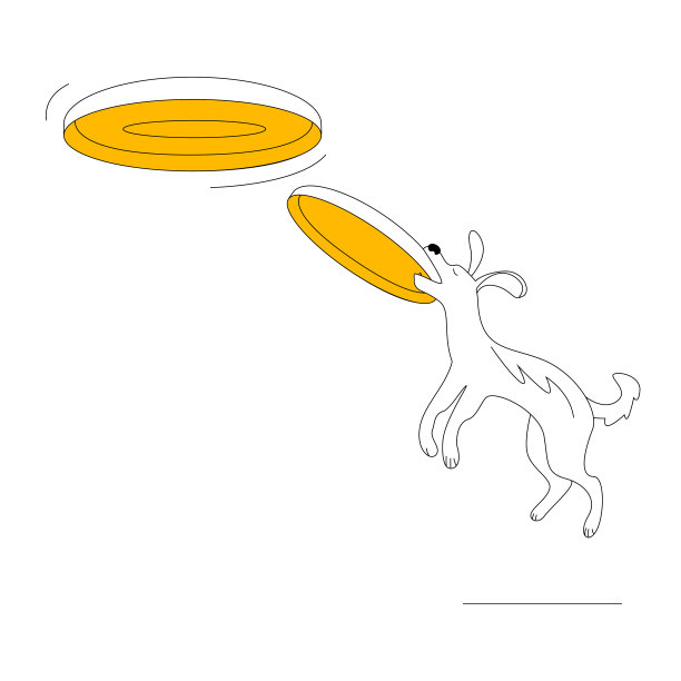 狗抓住了圆盘。图片下载