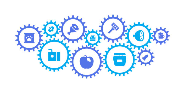 齿轮机构和杂货图标图片下载