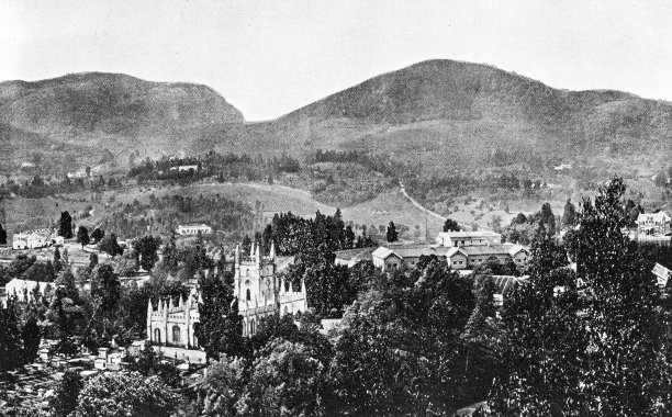 1895年印度的人物和地标:教堂、法院、图书馆、奥塔卡蒙德图片下载