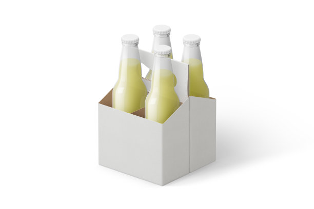 各种苏打饮料在简单的瓶子上隔离在简单的背景上。图片下载