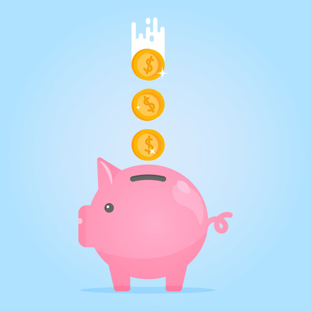 储蓄罐插图。Moneybox照片。存钱和存硬币。硬币下降。商业和金融艺术。矢量股票插图。图片下载