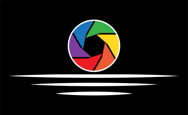 日落日出月亮快门光圈相机摄影插图设计矢量图片下载