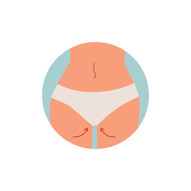 整形设计理念，女性身体卡通矢量插画图片下载