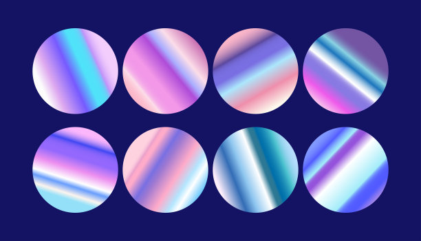 青铜，银或钢金属梯度收集矢量图片下载