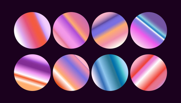 青铜，银或钢金属梯度收集矢量图片下载