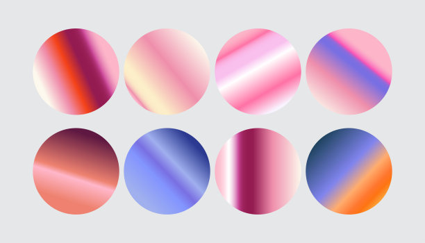 青铜，银或钢金属梯度收集矢量图片下载