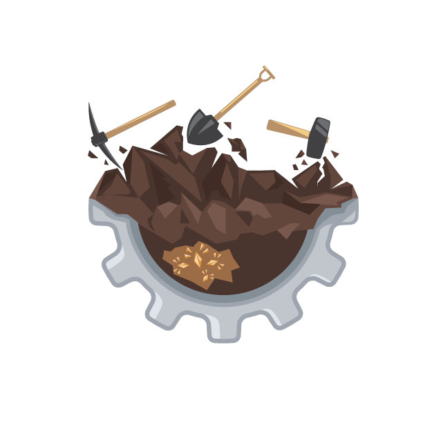 矿业图标矢量元素设计模板图片下载