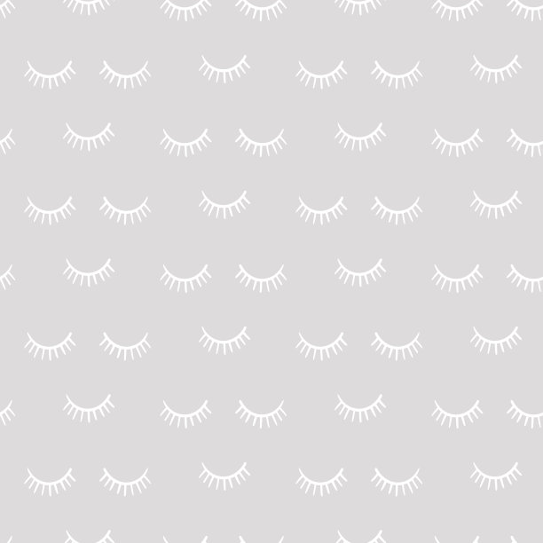 眼睛无缝图案美睫毛背景打印。矢量图图片下载