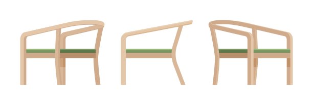 木框扶手椅套装，米色餐椅图片下载