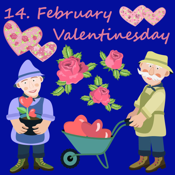 矢量-情人节贺卡，模板。图片下载