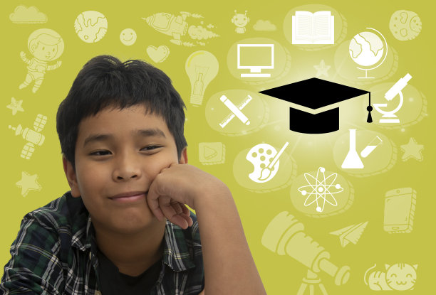 孩子的想象力和梦想。梦想教育。灵感与创意理念。教育的概念图片下载