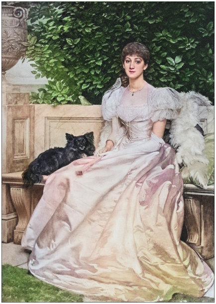 古董画照片:女人图片下载