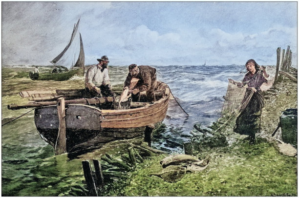 古董画照片:海图片下载