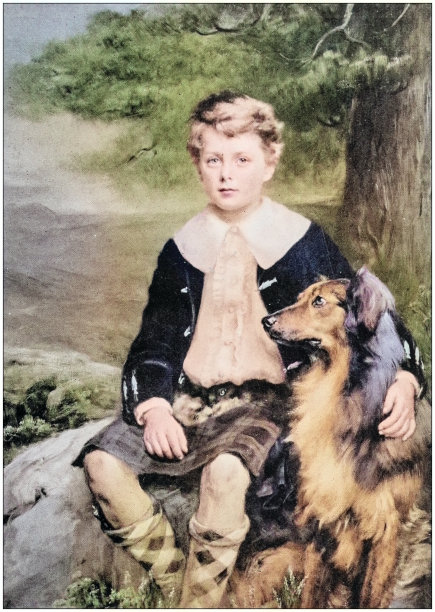 古董画照片:男孩图片下载