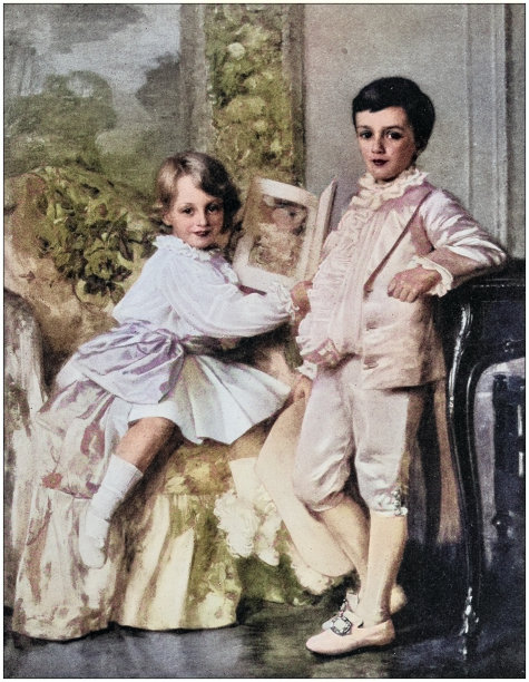 古色古香的绘画照片:儿童图片下载