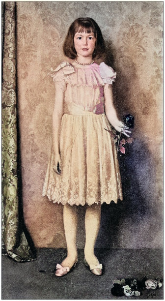 古董画照片:女孩图片下载