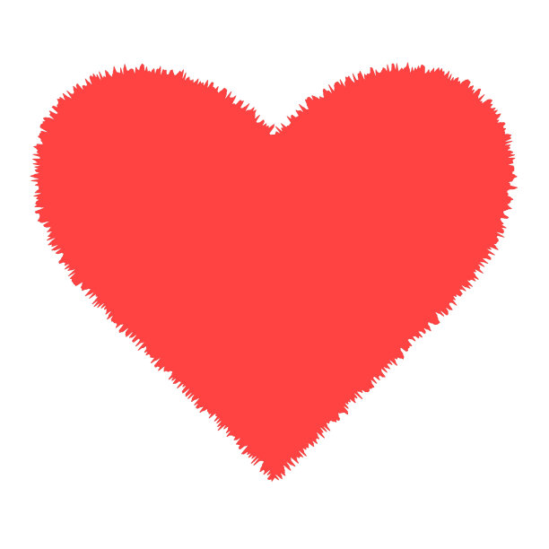 撕成红心形状的纸用来拼贴。红色的撕纸在孤立的背景心形。矢量图图片下载